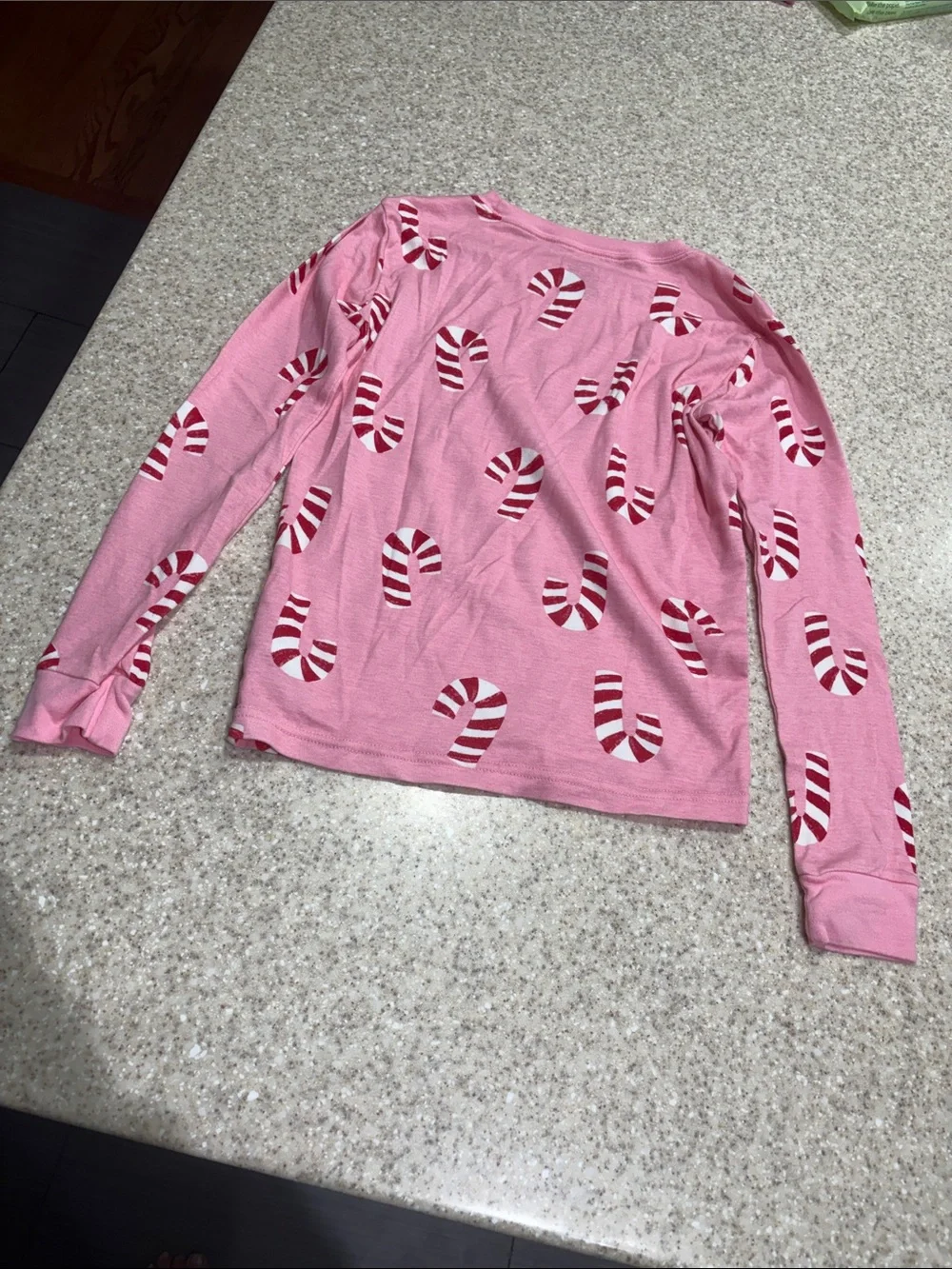 Carters size 14 pink Christmas candy cane pajamas long sleeve and pants cotton